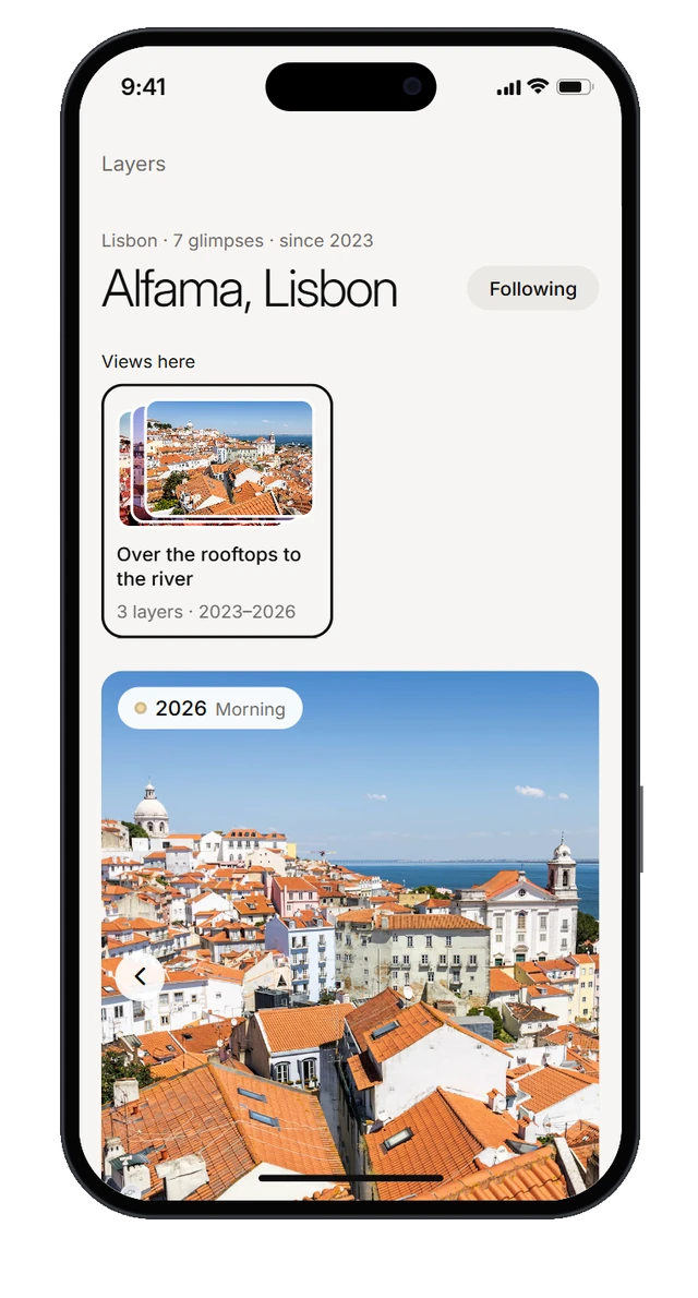 Layers: the same view on a morning in 2026